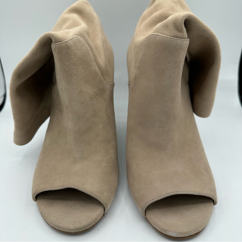 Michael Kors Elaine Open Toed Suede Bootie